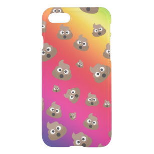 Cute Rainbow Poop Emoji Pattern iPhone SE/8/7 Case