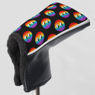 Cute Rainbow Pride Face – Colorful LGBTQ Golf Head Cover