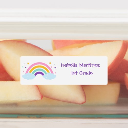 Cute Rainbow School Clothing  Labels