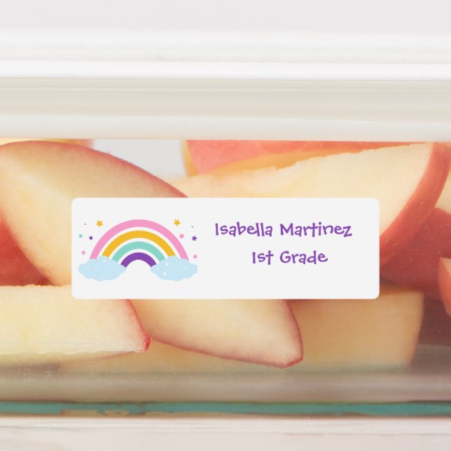 Cute Rainbow School Clothing  Labels (Affixed)