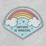 Cute Rainbow Sparkles Nature Is Magical Witchy Patch at Zazzle