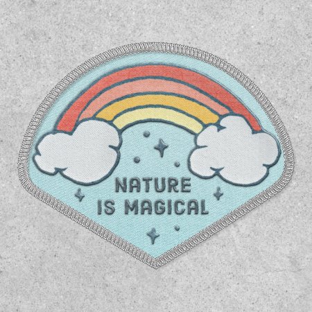 Cute Rainbow Sparkles Nature Is Magical Witchy Patch