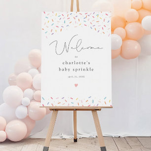 Cute Rainbow Sprinkles Baby Shower Welcome Foam Board