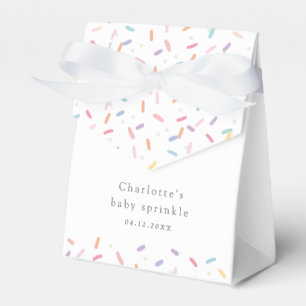 Cute Rainbow Sprinkles Baby Sprinkle Shower Favor Boxes