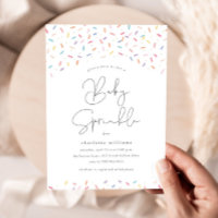 Cute Rainbow Sprinkles Baby Sprinkle Shower