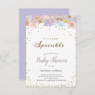 Cute Rainbow Sprinkles Baby Sprinkle Shower Invitation