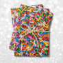 Cute Rainbow Sprinkles Candy Bakery Food Pattern Wrapping Paper Sheets