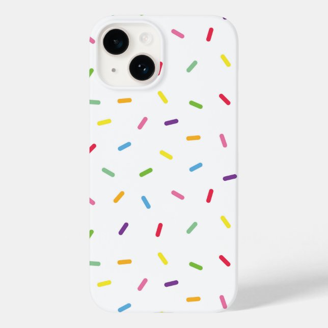 Cute Rainbow Sprinkles on White iPhone / iPad case (Back)