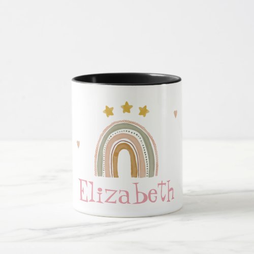 Cute Rainbow Stars Hearts  Mug