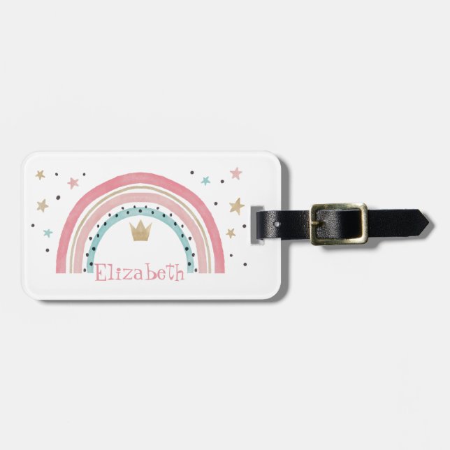 Cute Rainbow Stars  Luggage Tag (Front Horizontal)