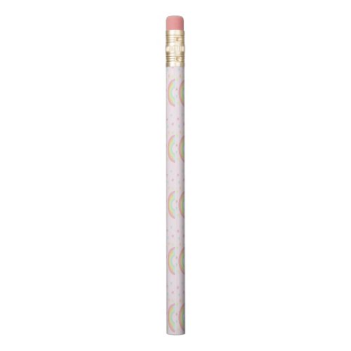 Cute Rainbow stars pink soft pastel colors Girly Pencil