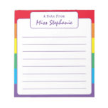 Cute Rainbow Stripe Script Typography From Teacher Notepad