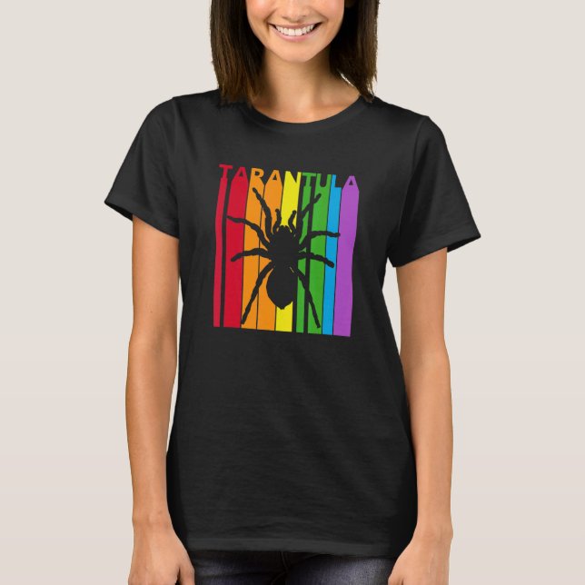 Cute Rainbow Tarantula Spider T-Shirt (Front)