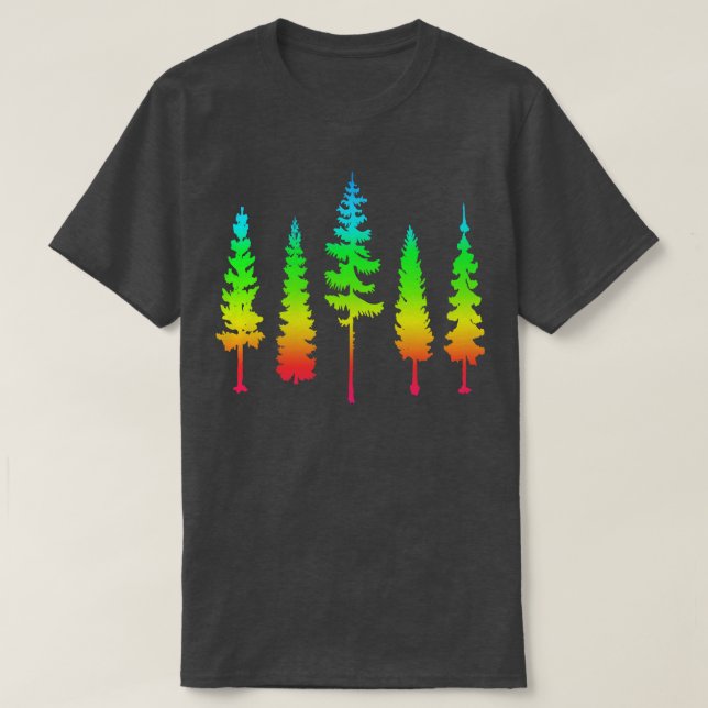 Cute rainbow trees T-Shirt (Design Front)