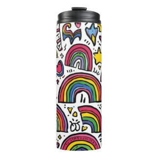 Cute Rainbow Tumbler – Colorful Drinkware