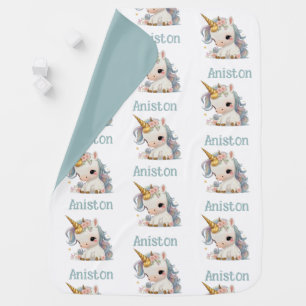 Cute Rainbow Unicorn Baby Blanket