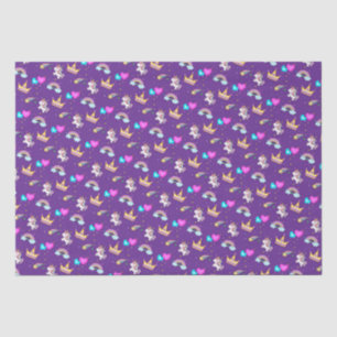 Cute rainbow unicorn Balloon heart kids Birthday Tissue Paper