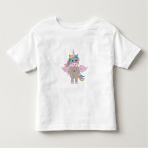 Cute Rainbow Unicorn Design Toddler T-shirt