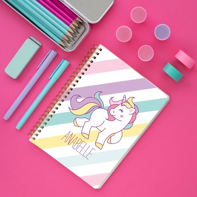 Cute Rainbow Unicorn Girl's Notebook (Creator Uploaded)