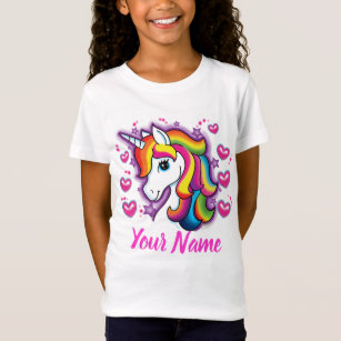 V2482 Personalised This Slime Queen Is Unicorn T Shirt Any Age Custom Text Rainbow Unicorn Print Theme Top For Kids Birthday Keepsake
