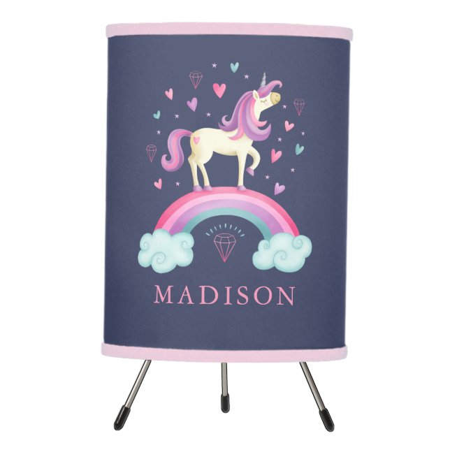 Cute Rainbow Unicorn Table Lamp (Front)