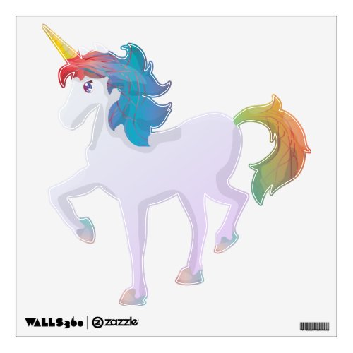 Cute Rainbow Unicorn Wall Decal