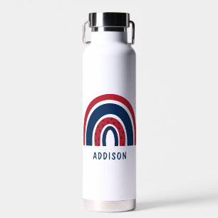 Cute Rainbow Unique Boy Personalized Custom Name Water Bottle