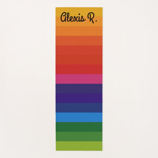 Cute Rainbow Yoga Mat (Front)
