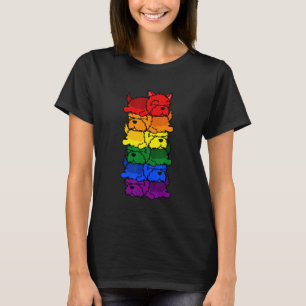 Cute Rainbow Yorkshire Terrier Gay Pride Lgbt Pupp T-Shirt
