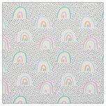 Cute rainbows and tiny dots in pastel colors fabric