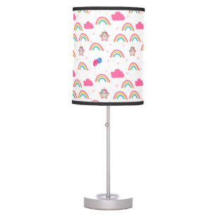 Cute Rainbows and Unicorn Pattern Table Lamp