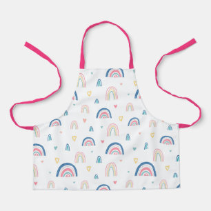 Cute Rainbows & Hearts Pattern Apron