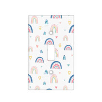 Cute Rainbows & Hearts Pattern Light Switch Cover