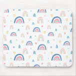 Cute Rainbows &amp; Hearts Pattern Mouse Pad