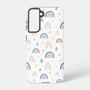 Cute Rainbows & Hearts Pattern Samsung Galaxy S21 Case