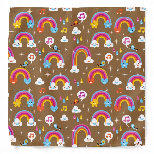 cute rainbows pattern bandana (Front)