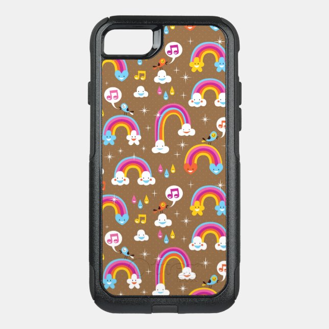 cute rainbows pattern otterbox iPhone case (Back)