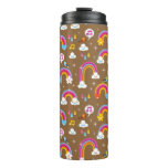 cute rainbows pattern thermal tumbler