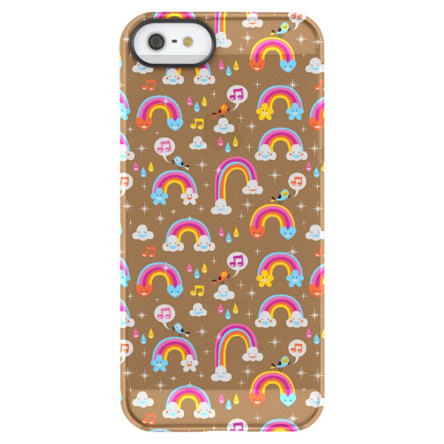 cute rainbows pattern uncommon iPhone case (Back)