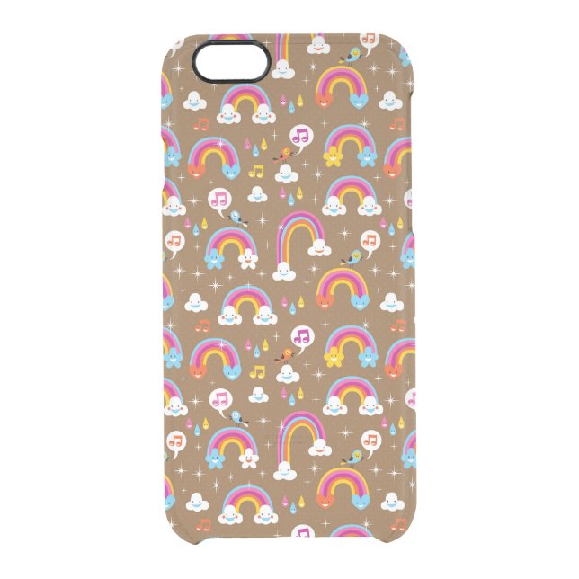 cute rainbows pattern uncommon iPhone case (Back)