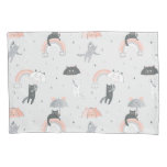 Cute Raining Cats Pattern Pillow Case