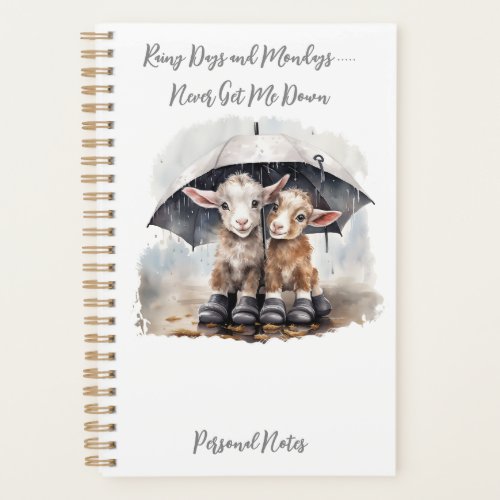 Cute Rainy Day Goats  Planner