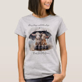 Cute Rainy Day Goats  T-Shirt (Front)