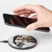 Cute Rainy Day Goats Wireless Charger (Hand)