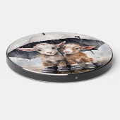 Cute Rainy Day Goats Wireless Charger (Front 2)