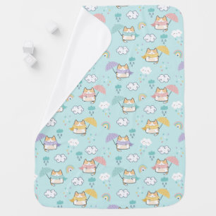 Cute Rainy Day Pattern Baby Blanket