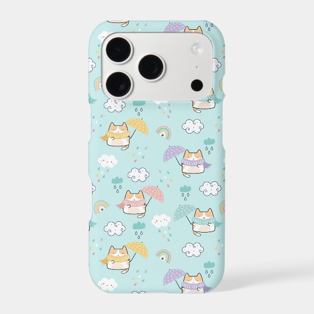 Cute Rainy Day Pattern  Iphone Case (Back)