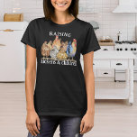 Cute Raising Chickens & Children Homestead Mama T-Shirt<br><div class="desc">Cute watercolor painted chickens and a rooster with a funny customizable text "raising chickens and children" design for a homestead farm mama.</div>