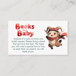 Cute Ram Winter Books for Baby Card