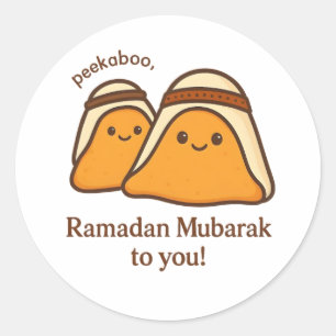 Cute Ramadan Mubarak To You Classic Round Sticker